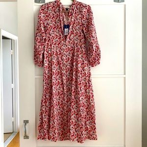 NWT Floral Midi Dress Size XS